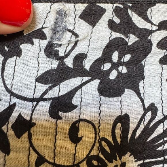 Black lightweight quilted Cotton Embroidered Jacket size S - Picture 5 of 7